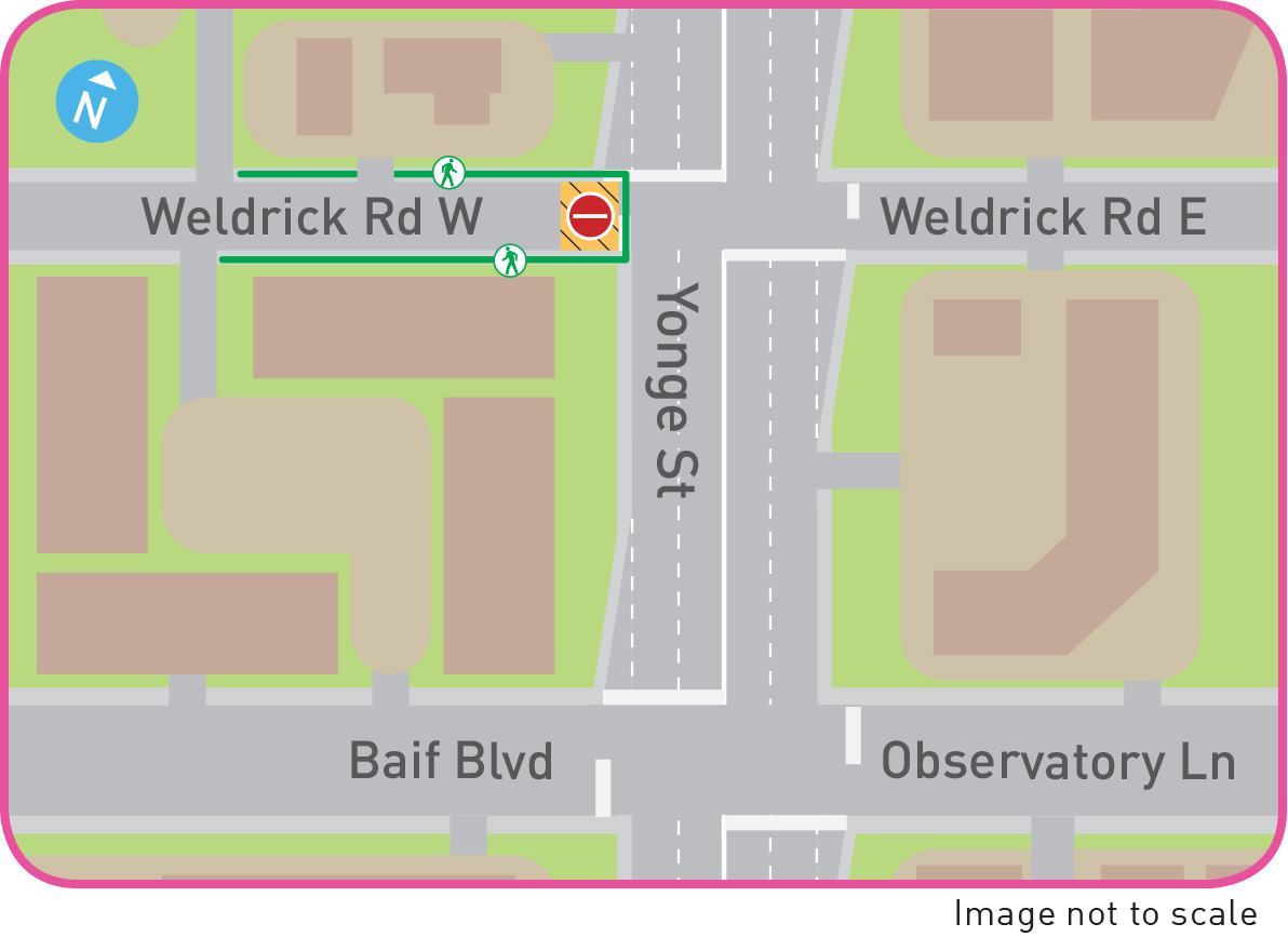 Map of construction work areas