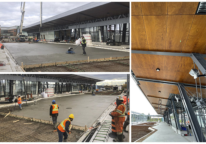 construction photo Concrete pouring at Cornell Terminal