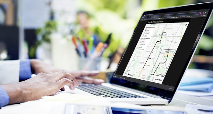 YNSE map on laptop
