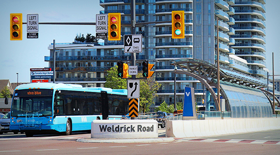 viva station in Richmond Hill.